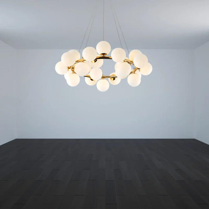 24 Globe Gold Chandelier - Bliss and Birch