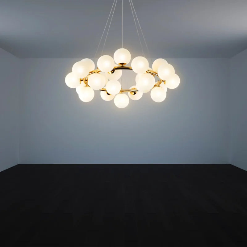 24 Globe Gold Chandelier - Bliss and Birch