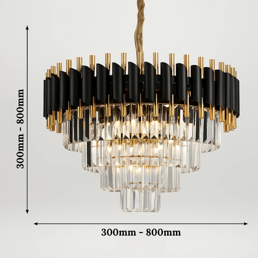 B&B LuxeGlow Crystal Chandelier - Bliss and Birch