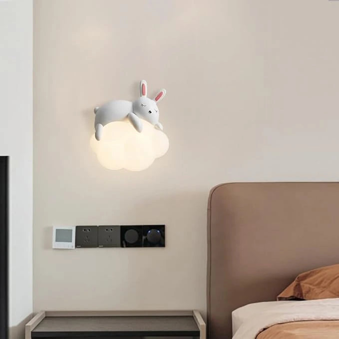 B&B DreamBunny – Sleeping Rabbit on Cloud LED Wall Light