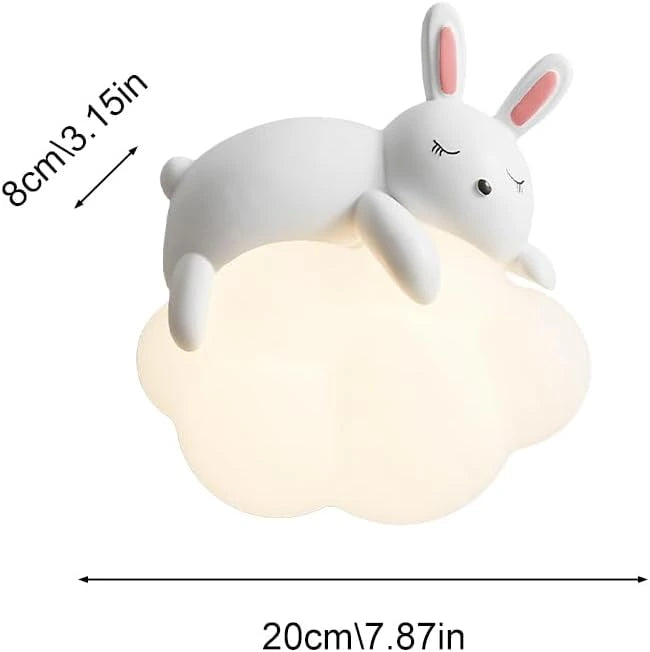 B&B DreamBunny – Sleeping Rabbit on Cloud LED Wall Light