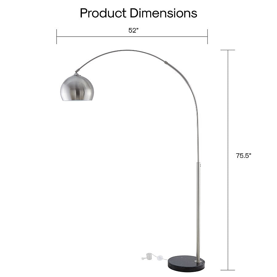 B&B Minimalist Tray Contemporary Reading Standing Lamp - Bliss and Birch