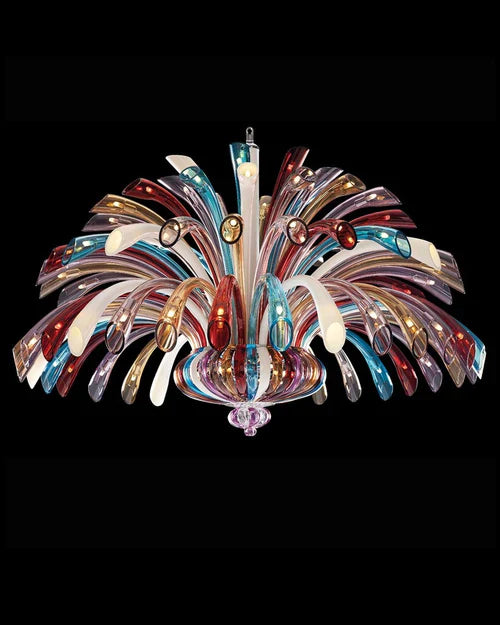 Handcrafted White Glass Chandelier – 900 mm Luxury Statement