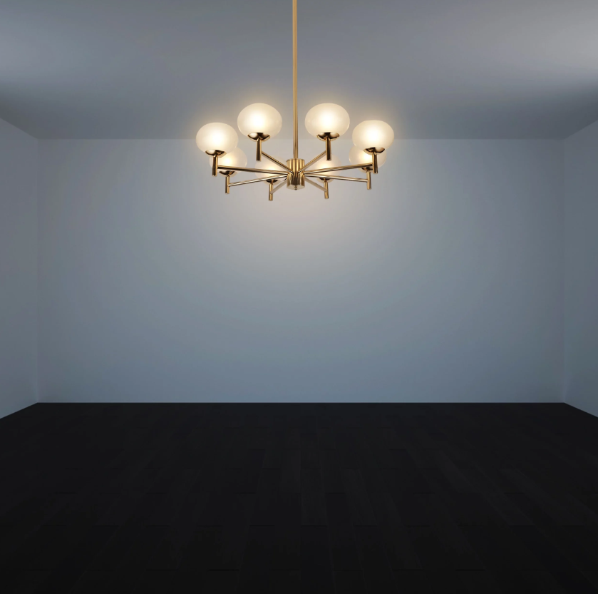 8 Globe Gold Chandelier - Bliss and Birch