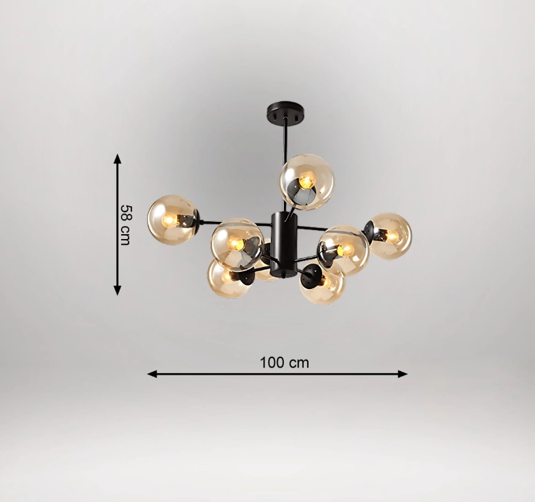 B&B Monochrome Elegance Chandelier - Bliss and Birch