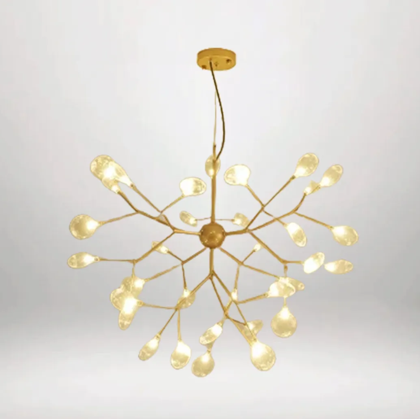 B&B Firefly Gold Amber Chandelier - Bliss and Birch