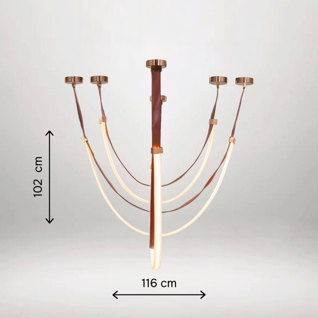 B&B Buckle Up Leather Chandelier - Bliss and Birch