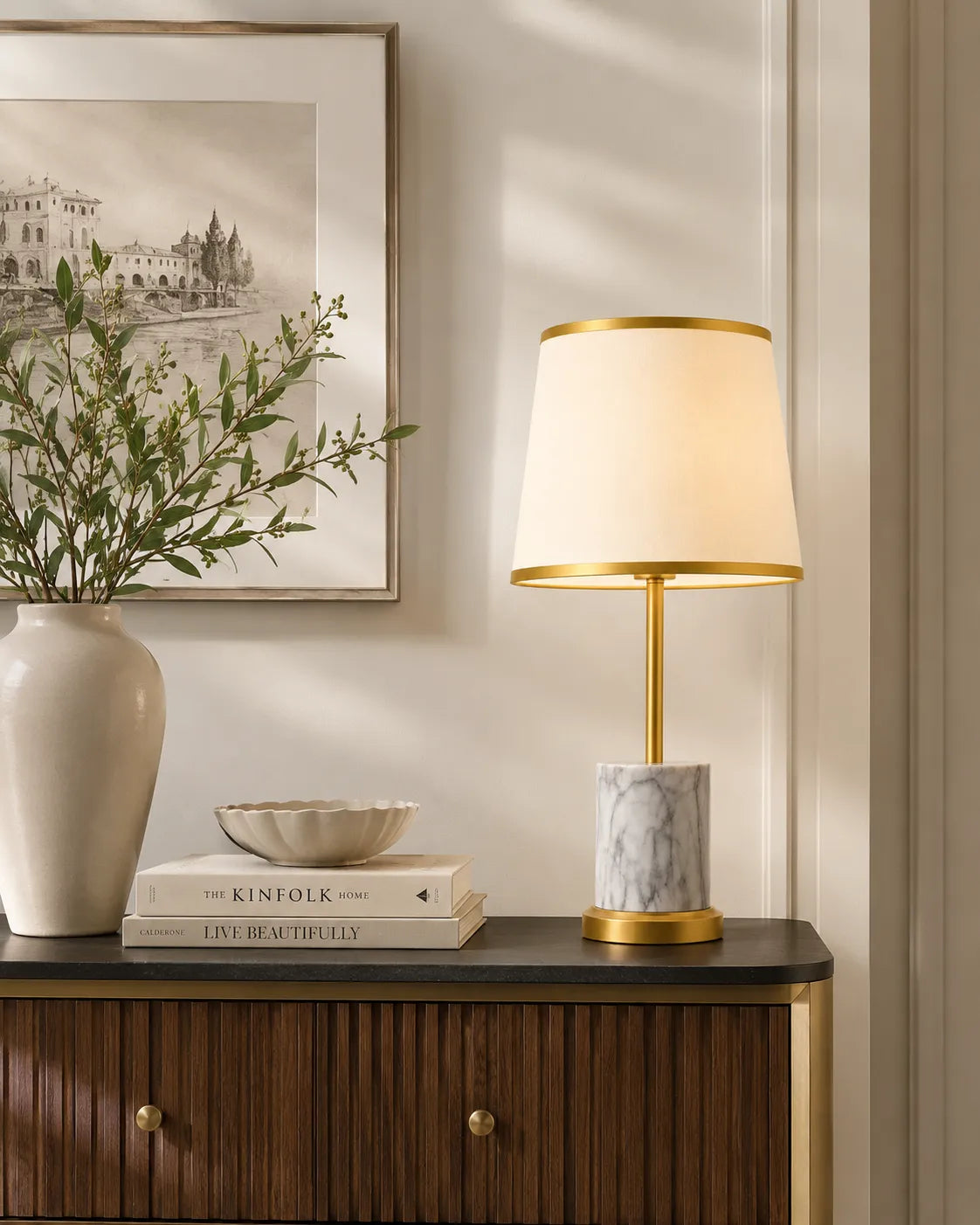 Modern Marble Texture Table Lamp - Bliss and Birch