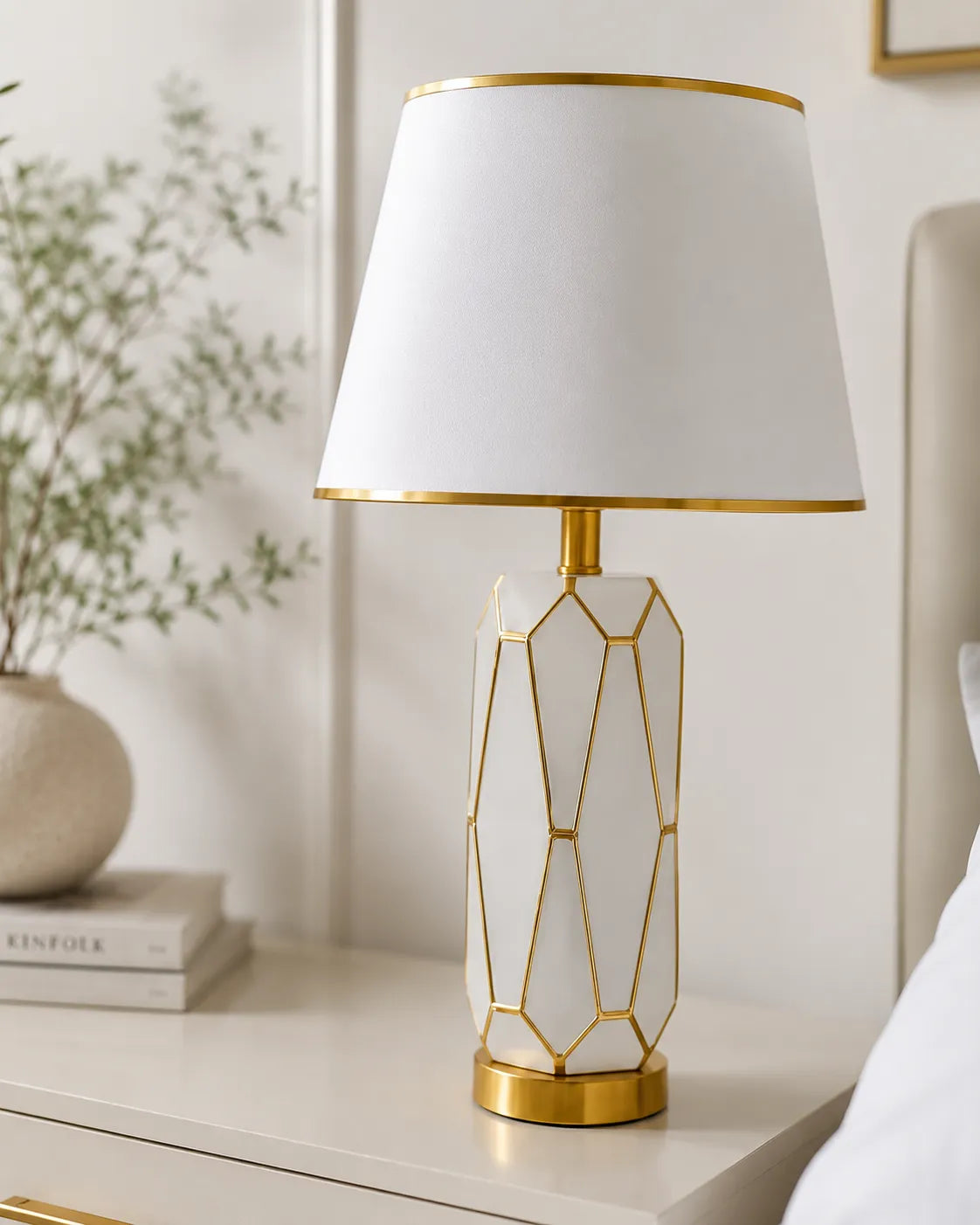 B&B Carter Faceted Body Ceramic Table Lamp - Bliss and Birch