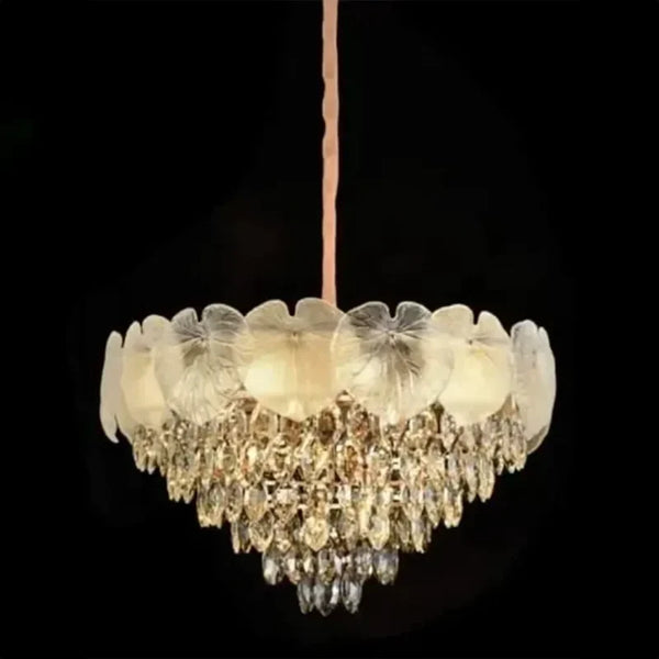B&B Crystal Leaves Chandelier