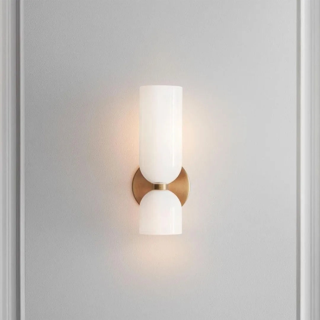 B&B Double Head Glass Wall Lamp LED Sconce - Bliss and Birch