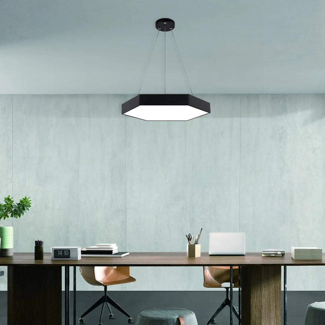 B&B Hexagonal LED Light – Black