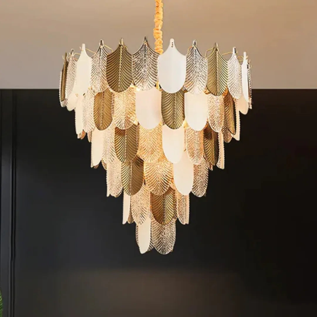 B&B Glam Frost Gold Chandelier - Bliss and Birch
