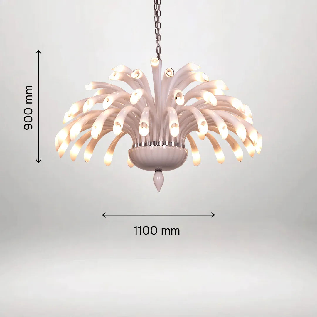 B&B Handcrafted Glass Chandelier - Bliss and Birch