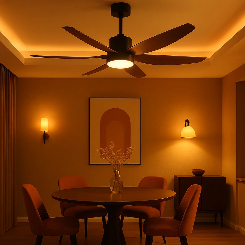B&B SkyLume Modern Ceiling Fan with LED Light
