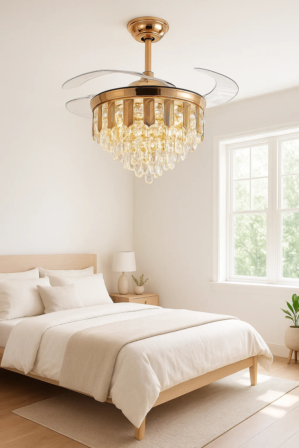 B&B Majestic Glow Crystal Ceiling Fan – K6260