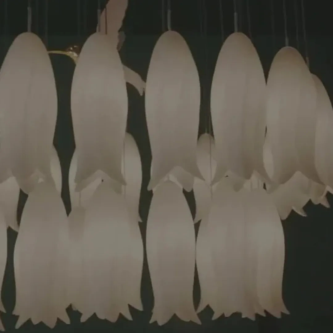 B&B Multi-Heads Stylised Blooming Buds Linear Chandelier Light - Bliss and Birch