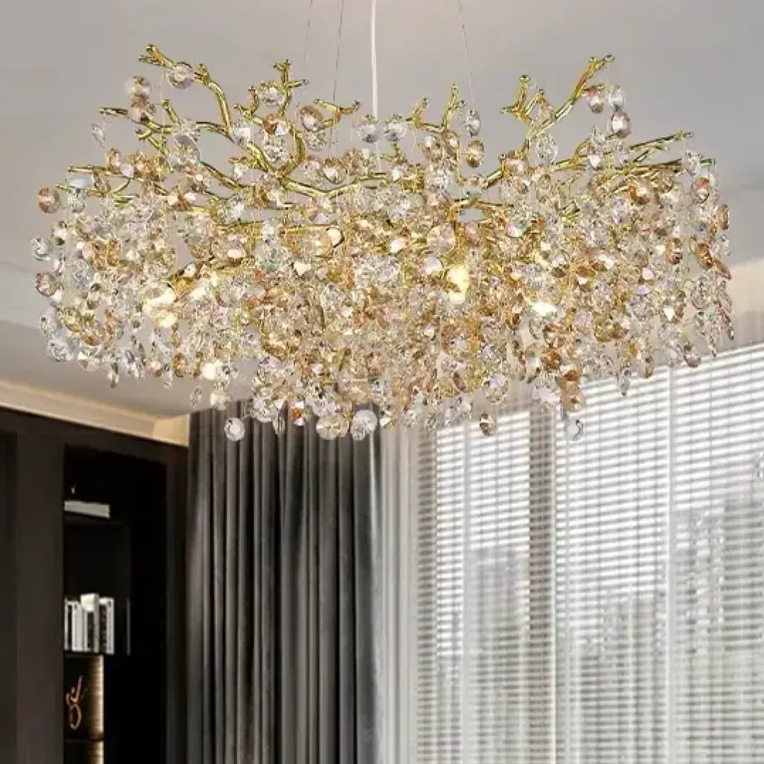 B&B Willow Crystal Branch Chandelier - Bliss and Birch