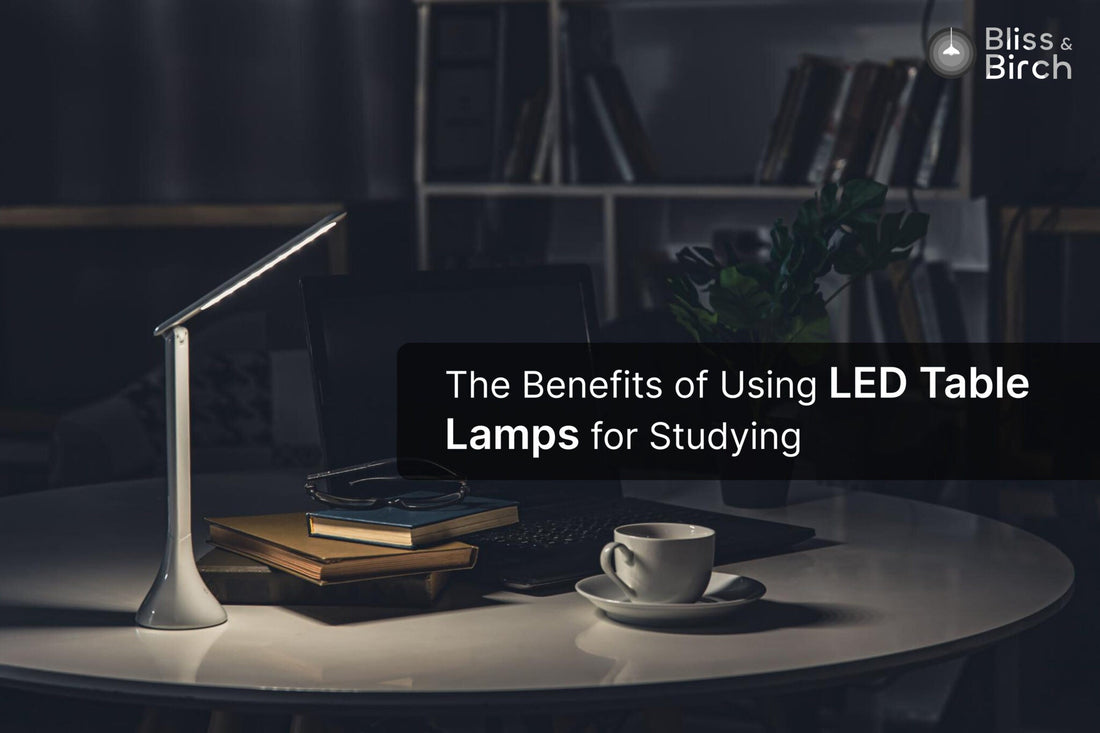 The Benefits of Using LED Table Lamps for Studying – Bliss & Birch Luxury Lighting Guide