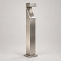 Brushed stainless steel curved-head bollard light - hero