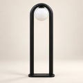 Arched globe matte-black LED bollard light - hero