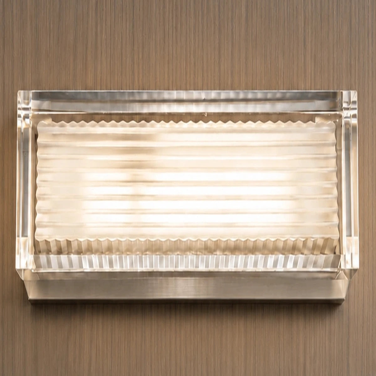 Close-up of the clear rectangular outer frame