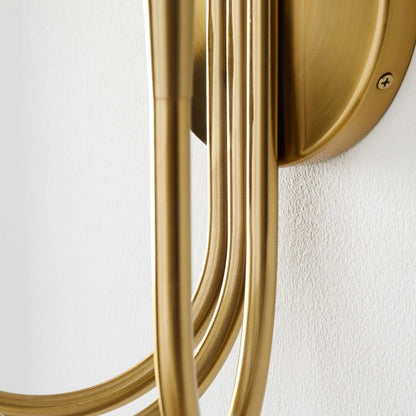 B&B Modern Gold 3-Light Wall Sconce