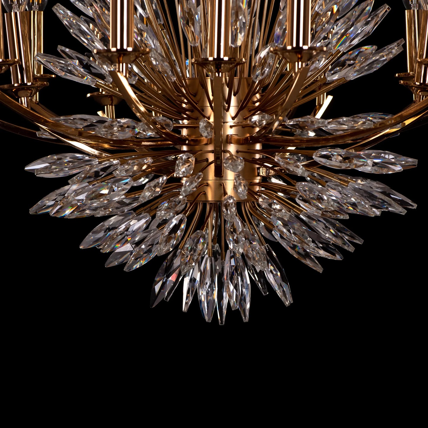 B&B Luxury Crystal Flame Chandelier