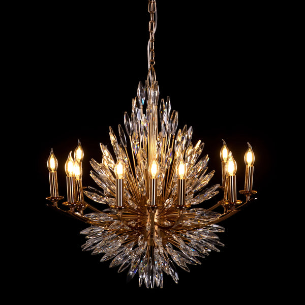 B&B Luxury Crystal Flame Chandelier