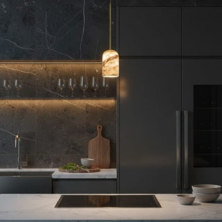 Aethel Marble Pendant Light - Bliss and Birch