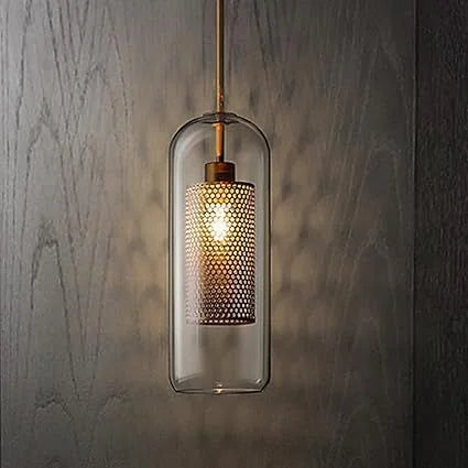 Close view of the luxe capsule pendant layered shade