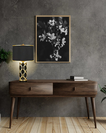 B&B Black Gold Halo Table Lamp