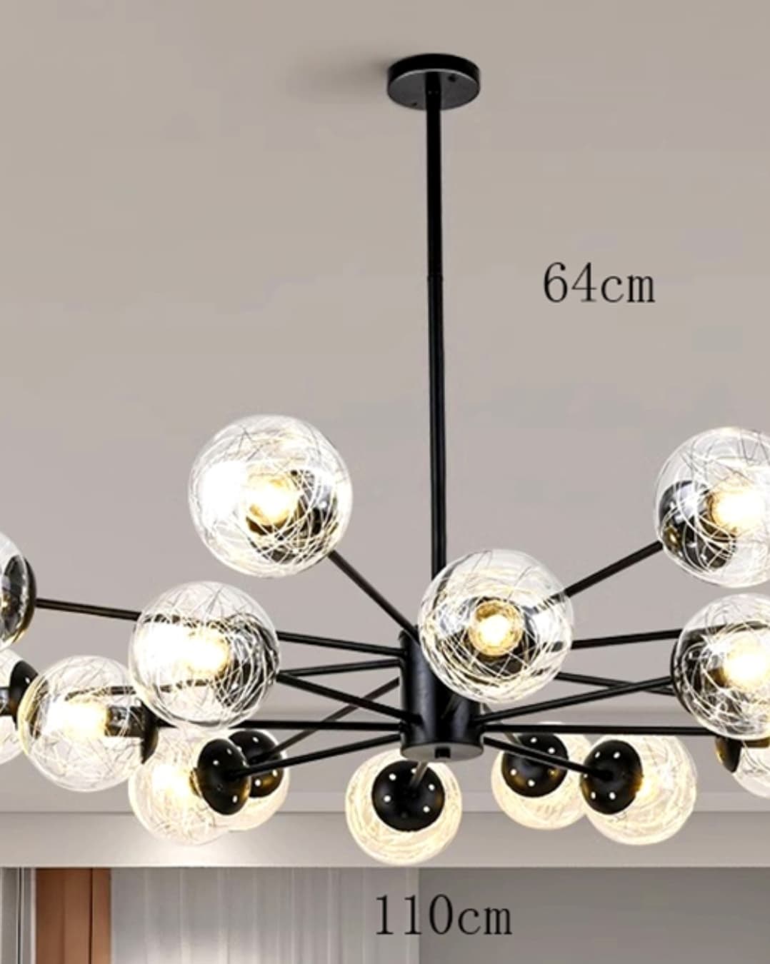 B&B Modern 16 Glass Chandelier - Bliss and Birch