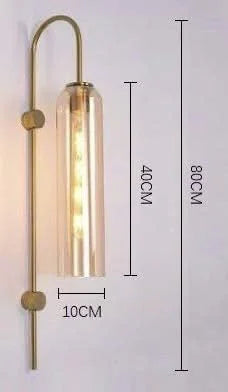 Tall Designer Glass Tube Wall Sconce (Pack of 2)