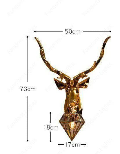 Deer's Head European Creative Wall Lamp