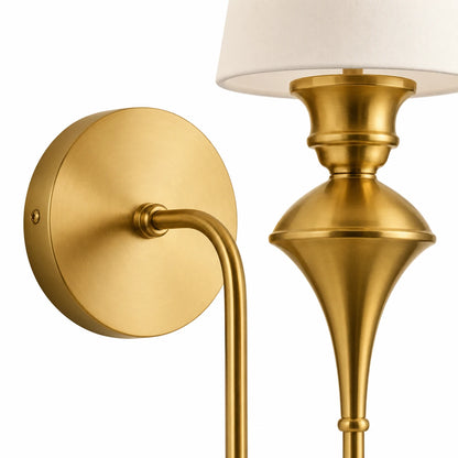 B&B Single Glass Wall Sconce Light Traditional
