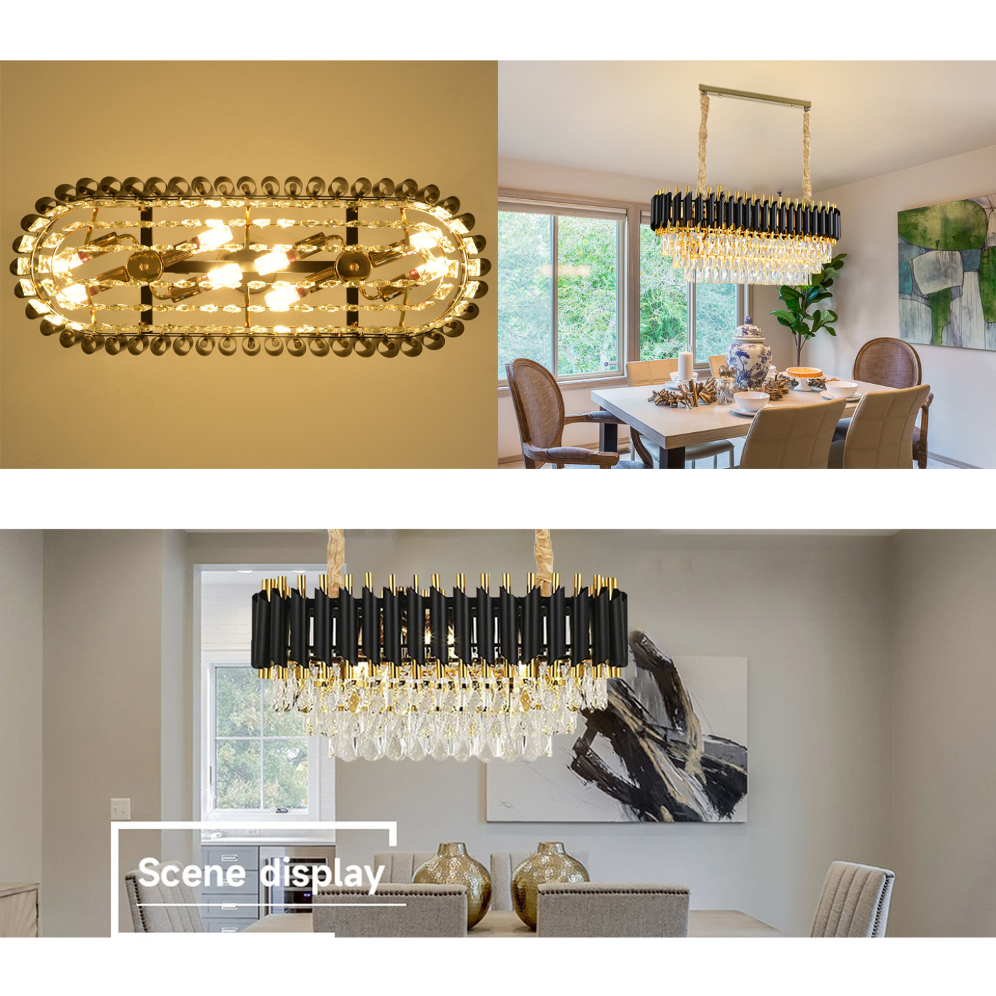 Opulent Onyx Gold Chandelier – Warm Elegant Glow