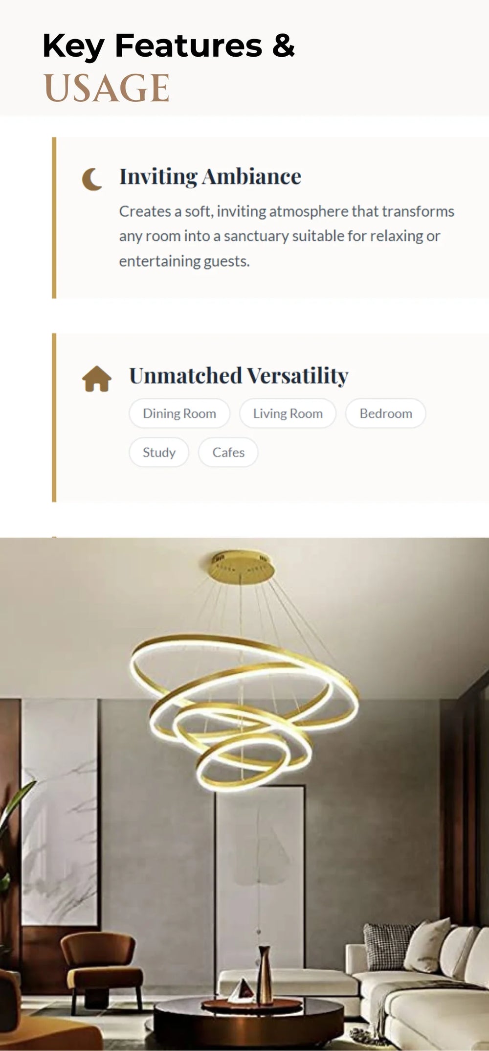 Four Rings Circle Chandelier – Modern Hanging Light