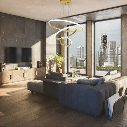 B&B 3 Rings Ceiling Hanging Chandelier