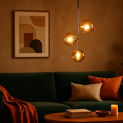 B&B Three-Globe Pendant Hanging Light - Bliss and Birch