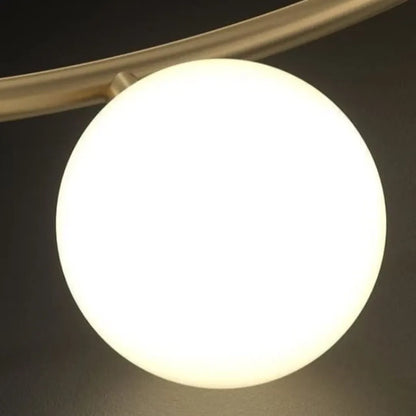 B&B 3-Light Globe Chandelier Hanging Light with White Glass - Bliss and Birch