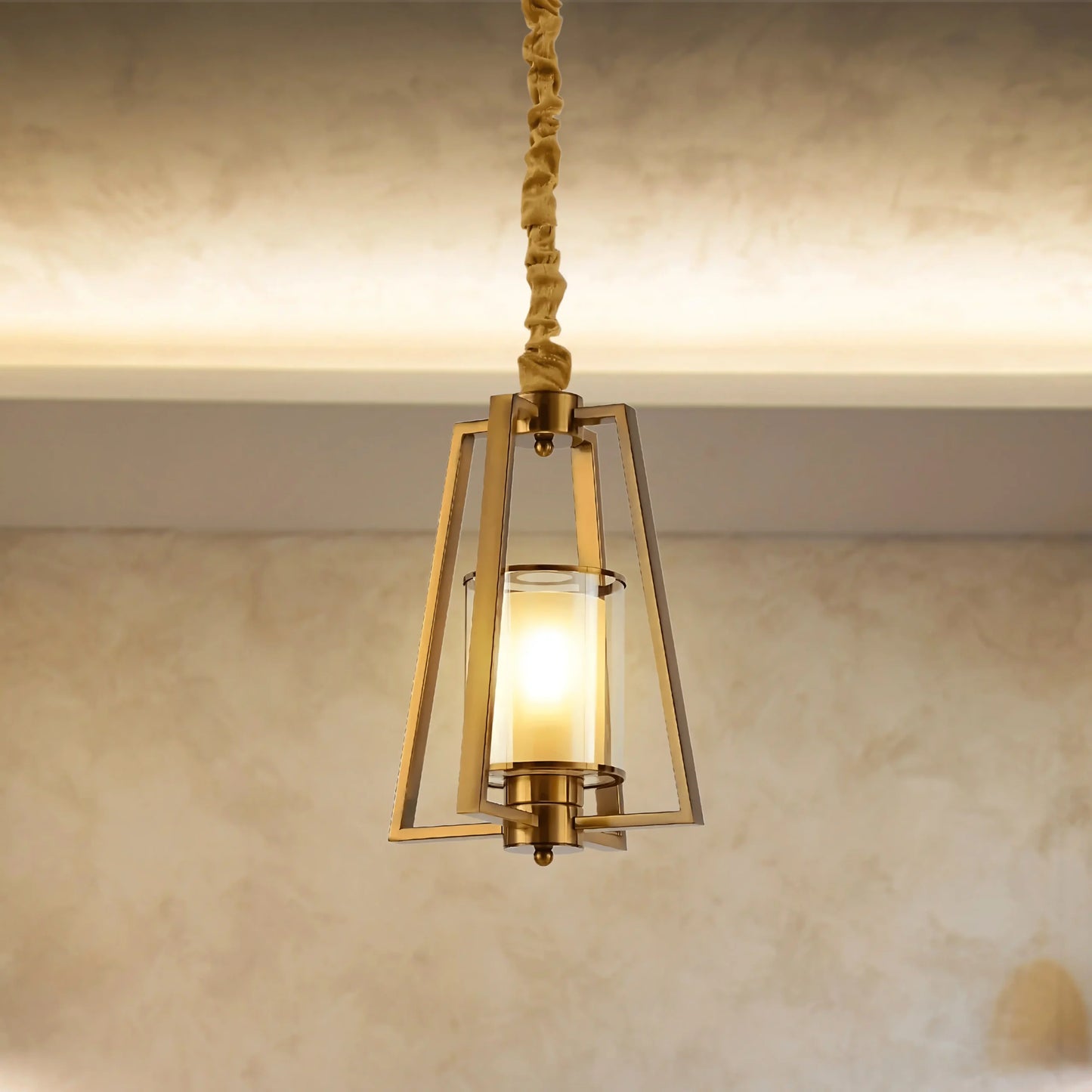 B&B Vintage Brass Pendant Hanging Light