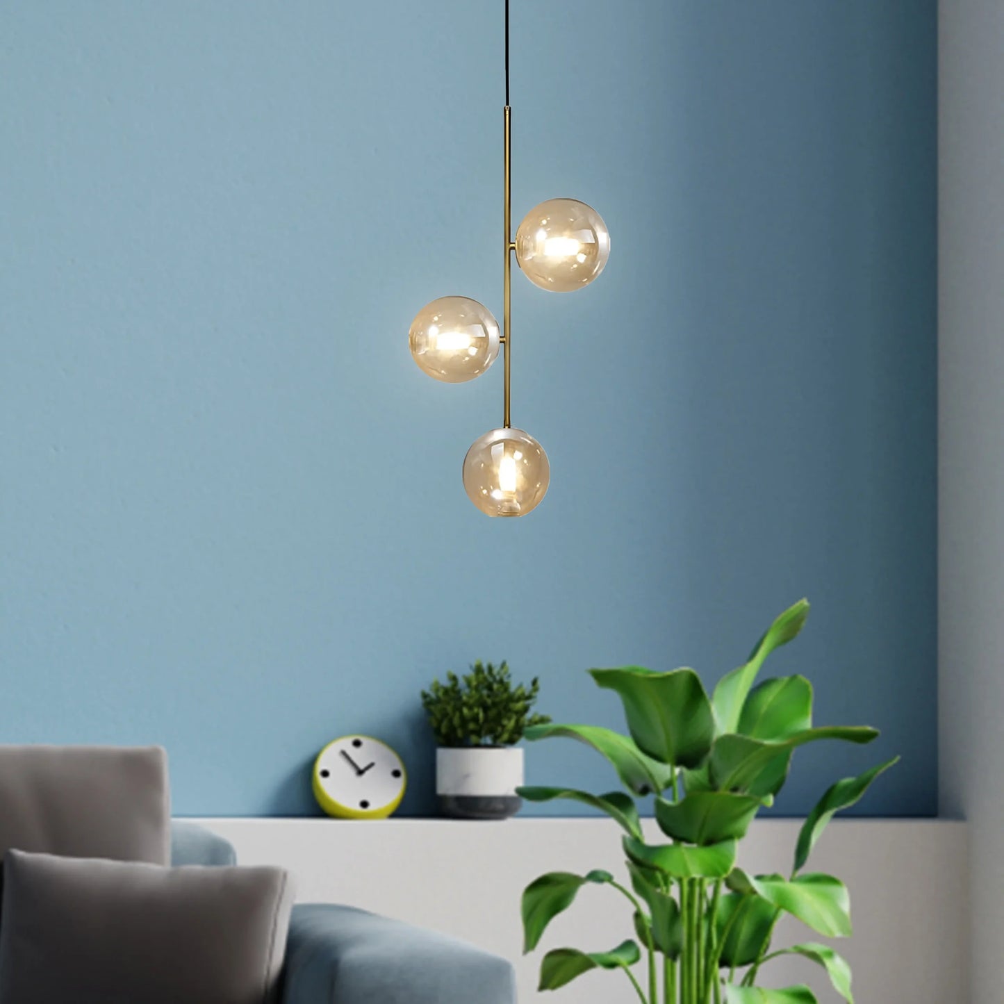 B&B Three-Globe Pendant Hanging Light