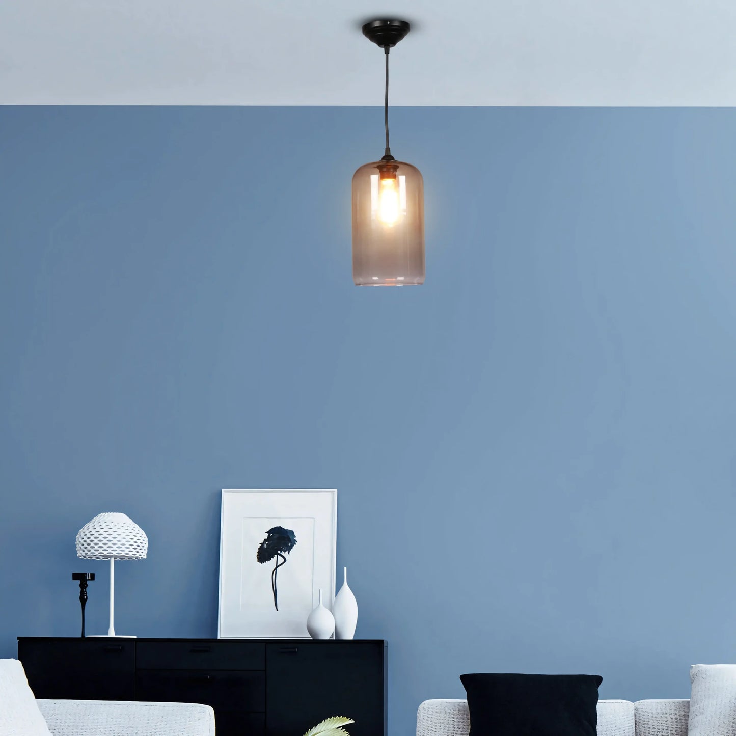 B&B Clear Glass Pendant Hanging Light