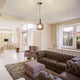 B&B Modern Ribbed Glass Pendant Hanging Light