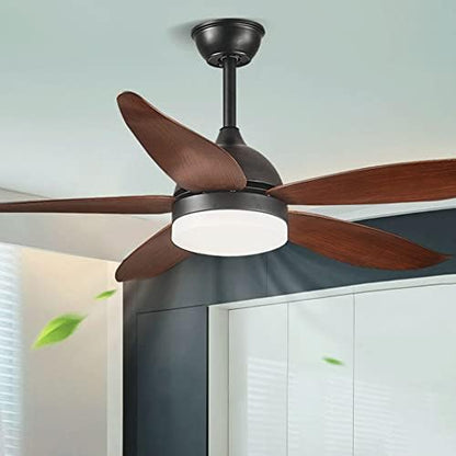 BreezeNova Curved Blade Ceiling Fan – 52‑Inch LED & Remote