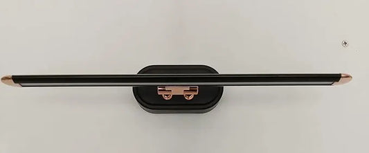 Black linear wall light front product view