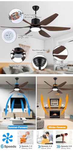 SkyLume Modern LED Fan – 54‑Inch Aerodynamic Blades