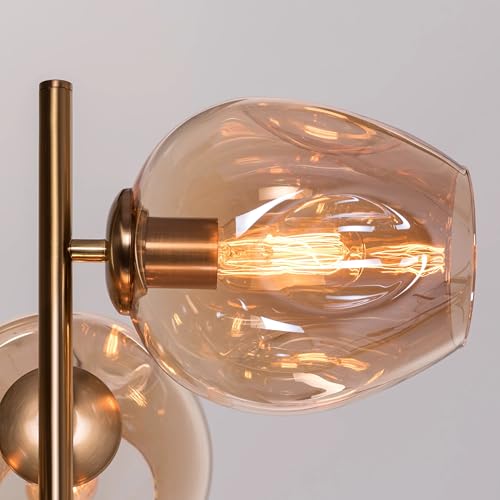 Orion Gold Linear Globe Chandelier – Bubble Glass Globes