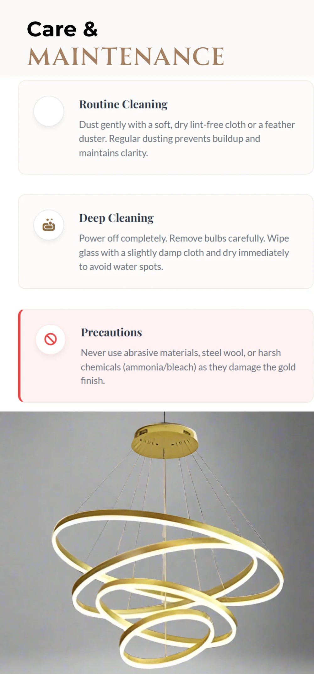 Four Rings Circle Chandelier – Modern Hanging Light